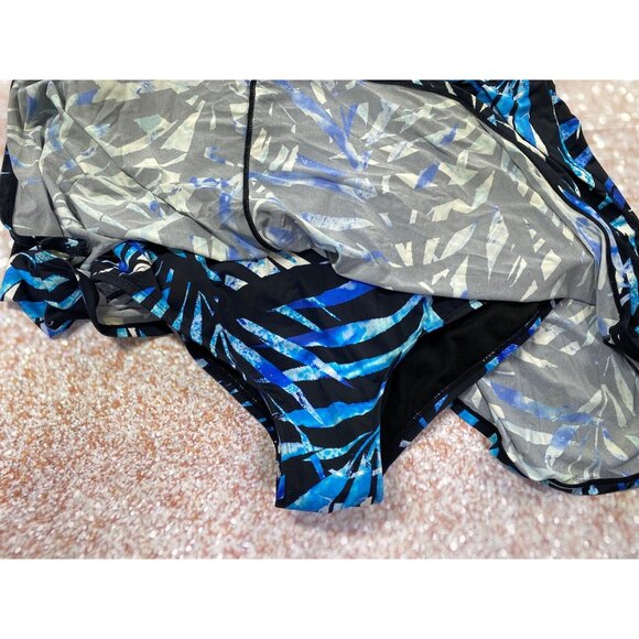 Swimsuits for All Women’s Plus 24 Twist Front Swim Dress One Piece Black New - Picture 9 of 9